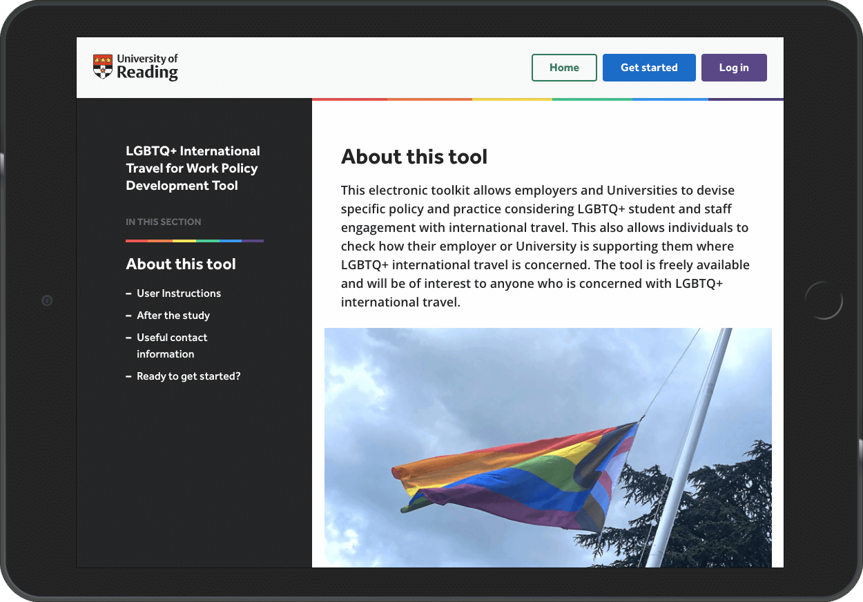 LGBTQ+ travel tool web app